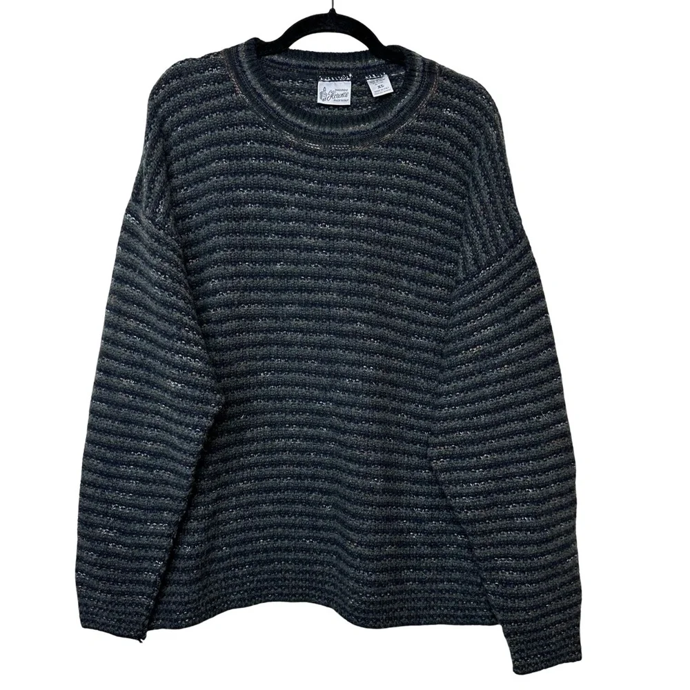 Maglificio Florence Vintage 80s Knit Crewneck Long Sleeve Grandpa Sweater XL